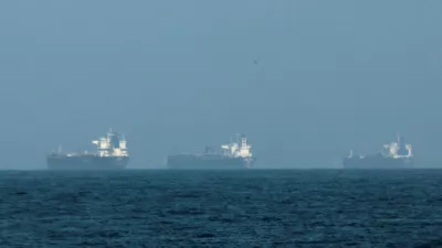 FILE PHOTO: Tankers are seen off the coast of the Fujairah, as Iran vows to close the Strait of Hormuz, amid the U.S.-Israel conflict with Iran, in Fujairah, United Arab Emirates, March 3, 2026. REUTERS/Amr Alfiky/File Photo