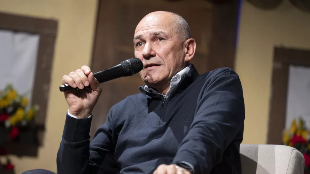 Janez Jan&scaron;aVOLITVE 202628.02.2026 Pogovorni večer v organizaciji SDS Koalicija z volivci - Kulutrni dom GrosupljeFOTO: Nik Erik Neubauer