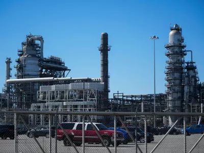 The BP Whiting Refinery is seen Monday, March 9, 2026, in Indiana. (AP Photo/Erin Hooley)