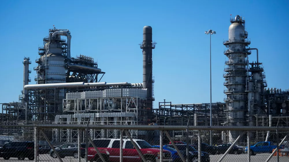 The BP Whiting Refinery is seen Monday, March 9, 2026, in Indiana. (AP Photo/Erin Hooley)
