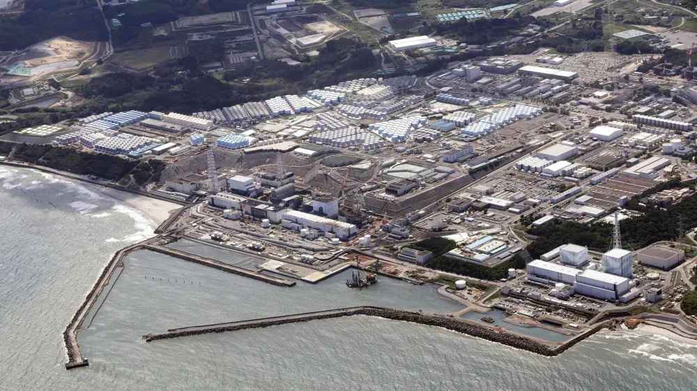 FILE - This aerial view shows the Fukushima Daiichi nuclear power plant in Okuma, northeastern Japan, Aug. 24, 2023. (Kyodo News via AP, File)