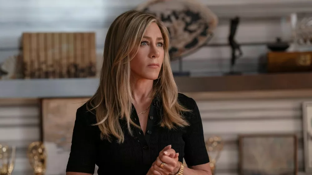 USA. Jennifer Aniston in (C)AppleTV+ series: The Morning Show - season 4 (2025).  Ref: LMK106-J11200-290725Supplied by LMKMEDIA. Editorial Only.Landmark Media is not the copyright owner of these Film or TV stills but provides a service only for recognised Media outlets. pictures@lmkmedia.com,Image: 1026771727, License: Rights-managed, Restrictions: Supplied by Landmark Media. Editorial Only. Landmark Media is not the copyright owner of these Film or TV stills but provides a service only for recognised Media outlets. Per la presente foto non č stata rilasciata liberatoria. Ai sensi di legge e come giŕ, Model Release: no