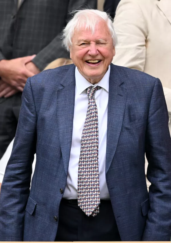 LONDON, ENGLAND - JULY 01: David Attenborough attends day one of the Wimbledon Tennis Championships at the All England Lawn Tennis and Croquet Club on July 01, 2024 in London, England. (Photo by Karwai Tang/WireImage) / Foto: Karwai Tang