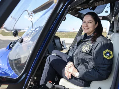 - 04.03.2026 - Pilotka policijskega helikopterja Breda &Scaron;prajcar//FOTO: Jaka Gasar / Foto: Jaka Gasar