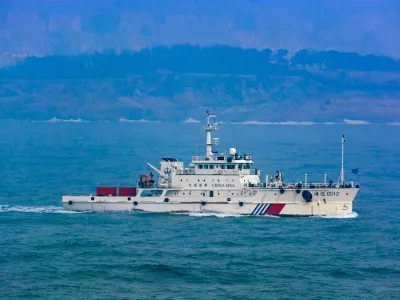 Shanghai: Chinese Maritime Safety Administration (MSA) offshore patrol vessel No. 0521 at Yellow sea near Shanghai