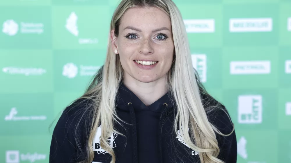 Teja Belak- 15.04.2024 - novinarska konferenca pred evropskim prvenstvom v &scaron;portni gimnastiki //FOTO: Jaka Gasar