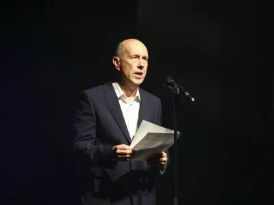 Bojan Petan, direktor družbe DNEVNIK MEDIJI, d.o.o.26.3.2026 - ZLATA NIT 2026, SLAVNOSTNA RAZGLASITEVFoto: Luka Cjuha