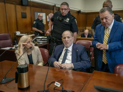 Harvey Weinstein appears in state court in Manhattan for his retrial, Wednesday, June 11, 2025, in New York. (Steven Hirsch /New York Post via AP, Pool)