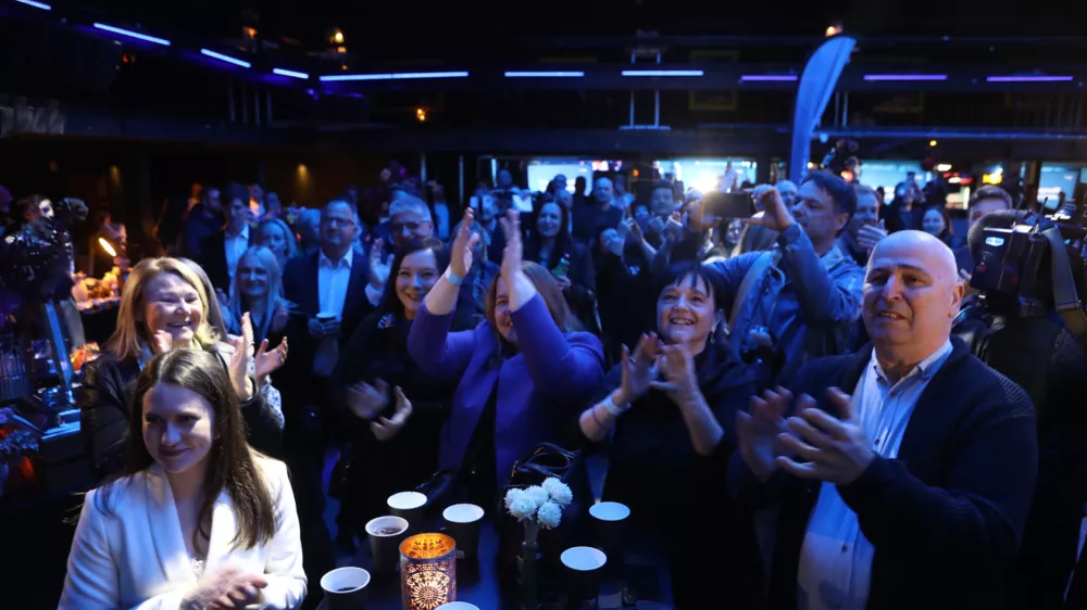 Gibanje Svoboda22.3.2026 - volitve v državni zbor 2026 - parlamentarne volitve 2026 - spremljanje izidov volitrvFoto: Luka Cjuha