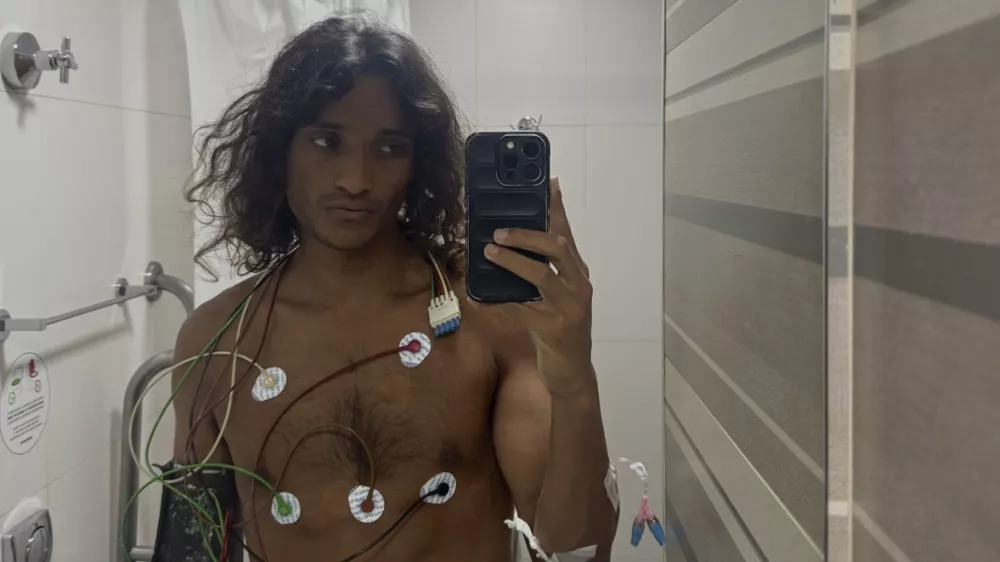 Story from Jam Press (Worlds Unluckiest Man)Pictured: Jaden Hoedemaker in hospital after his stroke. Model with nine lives suffers stroke aged 26 with 'no warning signs' but survives thanks to 'guardian angels'A model has survived suffering a stroke aged 26 but this is just the last in a long line of death-defying incidents.Jaden Hoedemaker has already lived through being bitten by a deadly spider, getting trapped on a mountain, a horror car crash and nearly drowning.The young man's life is a series of calamities as he appears to have nine lives &ndash; with five incidents so far.The latest shock came while he was having an early morning shower in a hotel, as he was rushed to hospital after having a stroke."Modelling has allowed me to travel to places all over the world, not necessarily just to model," he told What's The Jam."I remember waking up really excited ready to check out of the hotel and go adventuring."I stepped in the shower, closed my eyes feeling the water and when I opened my eyes all of a sudden I felt weird."I got dressed, felt a lot of confusion, a bit dizzy and then I tried telling my friend I felt a bit weird &ndash; but the words were not coming out of my mouth."I thought I was just really tired so I laid down for 30 minutes but when I got up again, nothing had changed, I still couldn't talk."I then phoned my friend who is a doctor and she recognised I might be having a stroke."Jaden, who was travelling in Rio de Janeiro, Brazil, at the time of the incident claims he was instructed by doctors to "take a paracetamol".He said: "[At the first hospital]. I was told I needed to just take a paracetamol."[We then went to another hospital but they] did not take me seriously either, they said I was dehydrated."My doctor friend said I needed to see a neurologist."So after I arrived in Sao Paulo [the next destination on my travel list], I went to another hospital and told them I needed a neurologist because I might have had a stroke."I was admitted into ICU and they confirmed that I had just had a stroke and I needed to recover."Jaden was admitted and had to recover in hospital for two weeks.He says there were no warning signs to his stroke but he puts it down to his hectic lifestyle.Jaden believes his survival was down to his strong faith in God.He said: "My life has been full of misfortune."I was bitten by a deadly spider at five, stranded at the edge of a mountain and air lifted to safety with my friends when I was 17."I almost drowned while surfing in Bali at 23 and had a near fatal car crash when I was 22."It's easy to just become depressed but prayer got me out of that when I had no idea how I was going to get through things."I have always believed in God and that I have these guardian angels."The doctors said they found no signs that could have led to a stroke &ndash;&nbsp;I live a healthy lifestyle, no drugs, no alcohol, good diet."I may have overworked myself for a very long time though."Doing 10 things at once was never a good idea, even though my blood pressure was completely normal."I think I should have slowed down a bit, I lived my life at 200mph."The doctors said I had a full spontaneous recovery - those words don't leave my head &ndash; by God's grace I believe."Jaden is now back to modelling but can no longer surf, which was his favourite physical activity.He said: "I remember getting out the hospital feeling fragile mentally and physically, I thought the awesome life I lived might be gone."I am taking it very easy."Unfortunately I can't surf, that's usually my main form of physical and mental exercise."I just can't risk any blows to the head right now until they find out the cause of the stroke."[But I have] started modelling again and had some photoshoots, and am starting to feel confident about myself again."I'm feeling optimistic, energetic and joyful to just be alive."I never paid attention to my health; it was never the main focus as I was distracted with trying to make everything else a priority instead of just relaxing and taking time for myself."That's changed now."Remember your health is your wealth."ENDSEDITOR'S NOTE:&nbsp;Video Usage Licence:(EXCLUSIVE) We have obtained an exclusive licence from the copyright holder. A copy of the licence is available on request.Video Restrictions: None.,Image: 1081358157, License: Rights-managed, Restrictions: EDITOR'S NOTE:&nbsp;Video Usage Licence:(EXCLUSIVE) We have obtained an exclusive licence from the copyright holder. A copy of the licence is available on request.Video Restrictions: None., Model Release: no