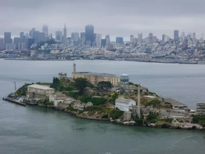 President Donald Trump said Sunday he will direct several federal agencies to ''reopen a substantially enlarged and rebuilt Alcatraz,'' a facility that for decades was a federal prison and is now a national park. FILE PHOTO SHOT ON: June 20, 2024, San Francisco, Ca, USA: Aerial view of United States Penitentiary, Alcatraz Island, shows a historic maximum-security prison on a small island off San Francisco. Built in 1910-12, it operated from 1934 to 1963 and is now a major tourist attraction.,Image: 883484756, License: Rights-managed, Restrictions:, Model Release: no