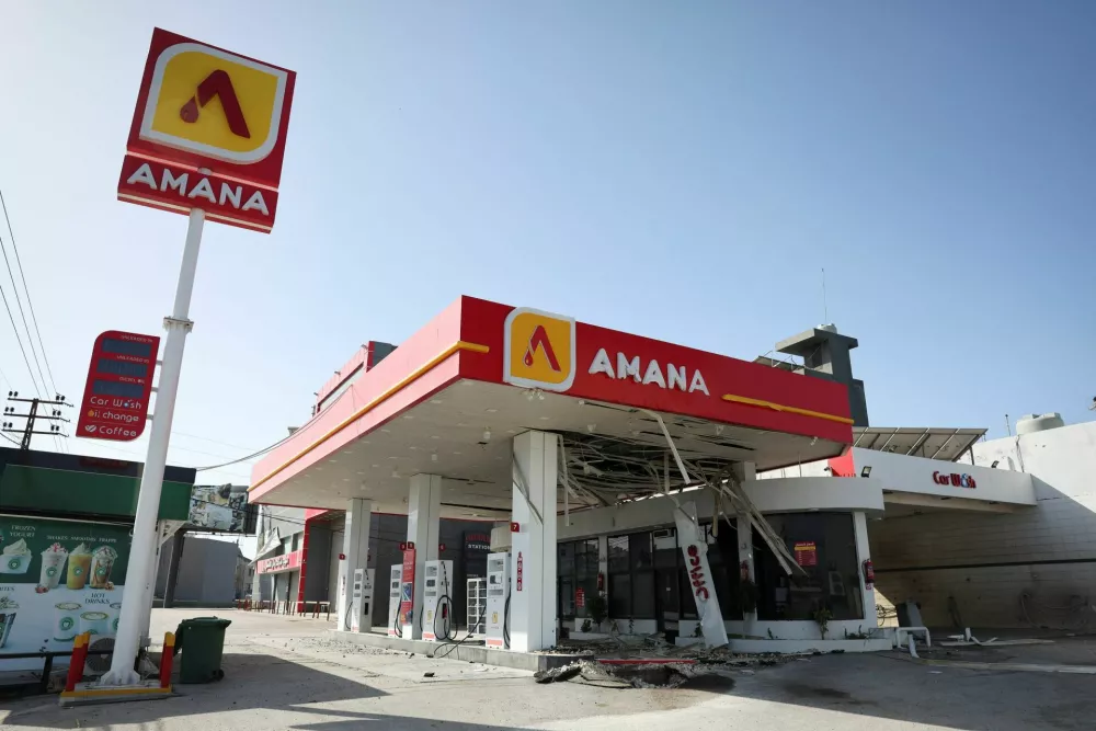 Damage in the aftermath of a strike on an Amana gas station, following an escalation between Hezbollah and Israel amid the U.S.-Israeli conflict with Iran, in Al Hosh, Tyre, Lebanon, March 18, 2026. REUTERS/ Amr Abdallah Dalsh