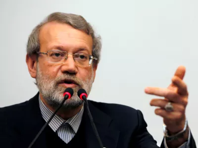 FILE PHOTO: Iran's parliament speaker Ali Larijani holds a news conference in Istanbul, Turkey January 22, 2015. REUTERS/Osman Orsal/File Photo