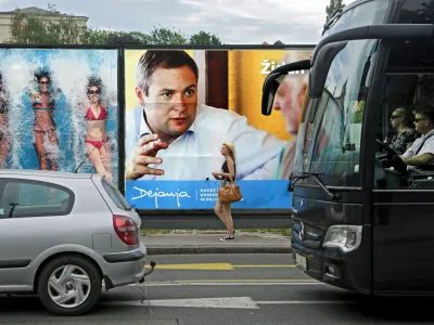 - 03.07.2014 - Parlamentarne volitve 2014 - politični predvolilni plakati - volilna kampanija - jumbo plakat stranke SD - Židan//FOTO: Bojan Velikonja / Foto: Bojan Velikonja