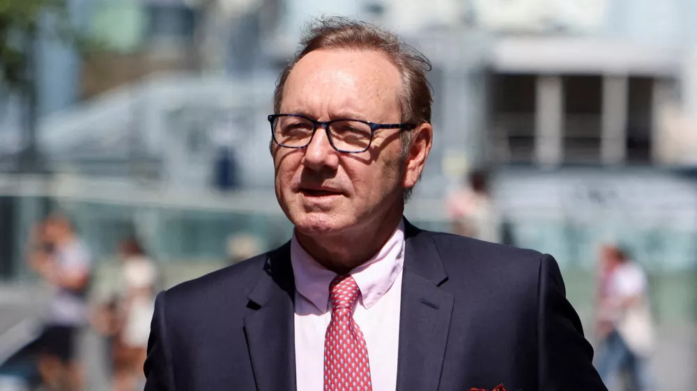 FILE PHOTO: Actor Kevin Spacey walks outside Southwark Crown Court in London, Britain, July 26, 2023. REUTERS/Susannah Ireland/File Photo