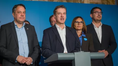 Ljubljana, DZ.Volitve v drzavni zbor 2026.Izjava predstavnikov Gibanje Svoboda v medijskem srediscu.Predsednik Robert Golob.