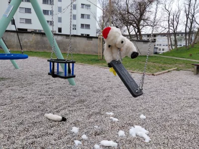 Raztrgana pli&scaron;asta igrača na otro&scaron;kih igralih. Foto: Vesna Levičnik