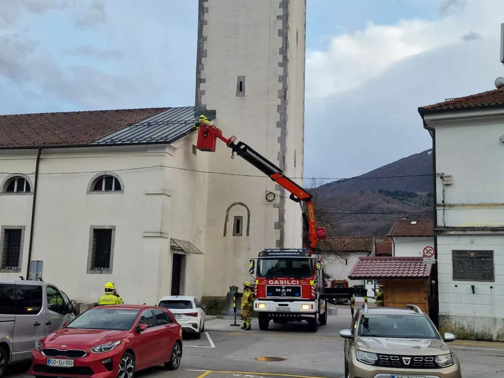 Obcina Kobarid.Posledice mocnega vetra v obcini Kobarid.Foto: Arhiv CZ Kobarid