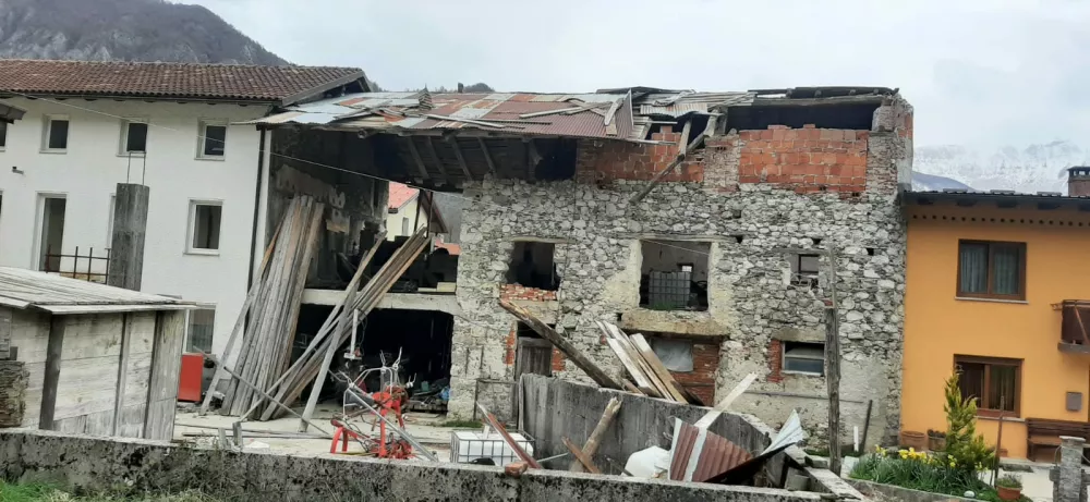 Obcina Kobarid.Posledice mocnega vetra v obcini Kobarid.Foto: Arhiv CZ Kobarid