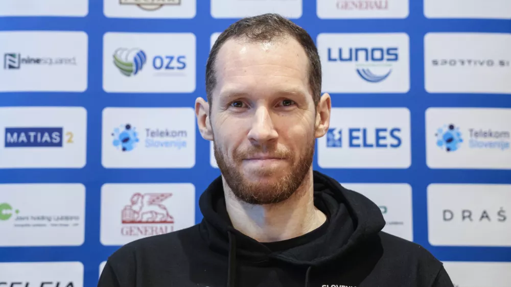 Tine Urnaut- 25.02.2026 - novinarska konferenca OZS pred turnirjem elitne svetovne lige narodov v Stožicah//FOTO: Jaka Gasar