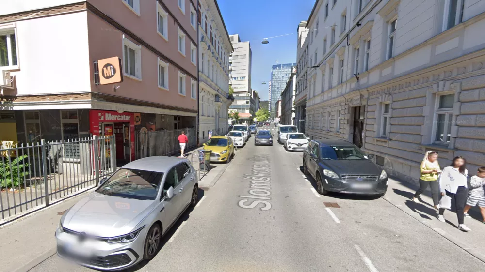 Slom&scaron;kova ulica s pogledom na križi&scaron;če s Kolodvorsko / Foto: Google Maps