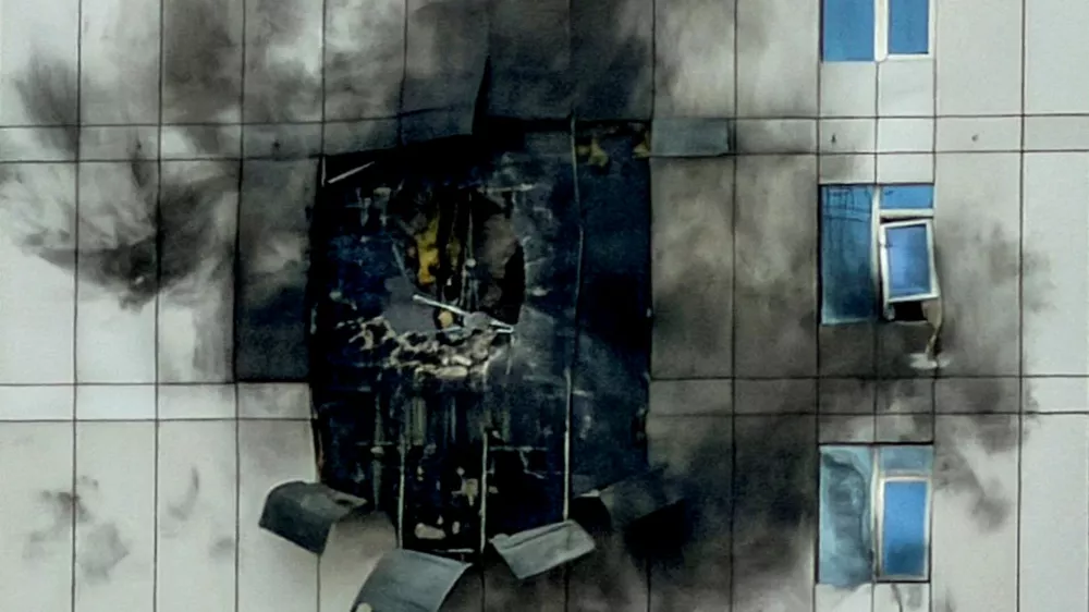 FILE PHOTO: A building that was damaged by an Iranian drone attack, after Israel and the U.S. launched strikes on Iran, in Juffair, Manama, Bahrain, March 1, 2026. REUTERS/Hamad I Mohammed/File Photo