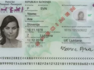 Prva stran potnega lista