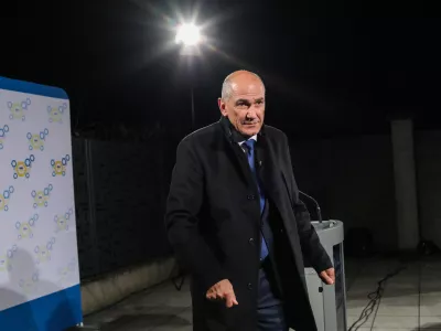 - Janez Jan&scaron;a, predsednik,- 22.03.2026. Volitve v Državni zbor 2026. Volilni &scaron;tab stranke SDS.//FOTO: Bojan Velikonja