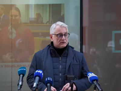 Ljubljana, prostori SD.Izjava predsednika SD Matjaza Hana po seji predsedstva stranke.