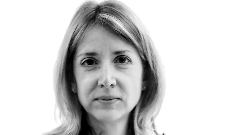 Veronika Rupnik Ženko- Redakcija Dnevnik 2024 - portreti za komentarje in kolumne - kolumnisti - komentatorji &ndash; novinarji - portret //FOTO: Luka Cjuha