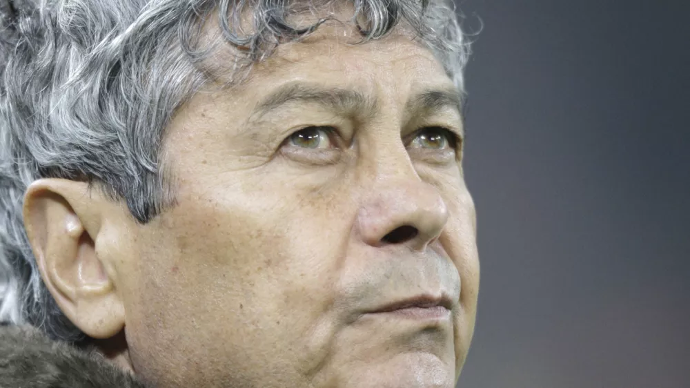 Mircea Lucescu coach of Shakhtar Donetsk prior to the Champions League group H soccer match against Sporting Braga at the Donbass Arena stadium in Donetsk, Ukraine, Wednesday, Dec. 8, 2010. (AP Photo/ Efrem Lukatsky)