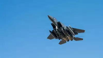 A U.S. Air Force F-15E Strike Eagle aircraft takes off for a mission supporting Operation Epic Fury during the Iran war at an undisclosed location, March 9, 2026. U.S. Air Force/Handout via REUTERS ATTENTION EDITORS - THIS PICTURE WAS PROVIDED BY A THIRD PARTY