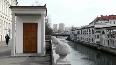 - 26.02.2024 - Plečnikov kiosk - Trafika Tromostovje - kiosk arhitekta Jožeta Plečnika v Ljubljani – Prešernov trg//FOTO: Tomaž Skale