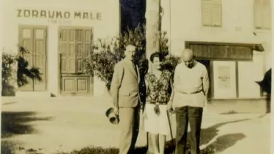 Oton_Zupančič, Niča in Izidor Cankar na Bledu leta 1928 / Foto: Wikipedija