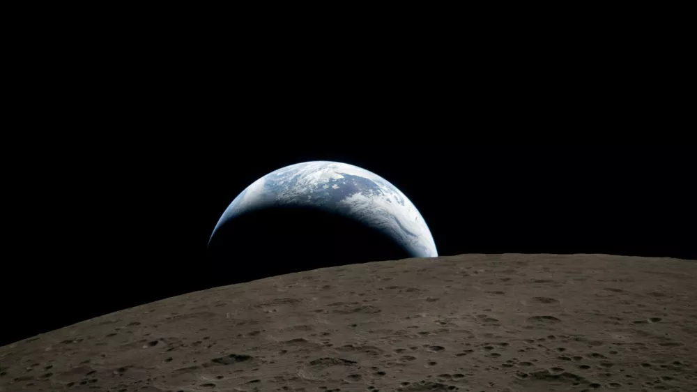 FILE PHOTO: A view of Earth, partially hidden behind the Moon, captured through the Orion spacecraft window at 6:41 p.m. EDT (22:41 GMT) April 6, 2026, during the Artemis II crew's flyby of the Moon and obtained by Reuters on April 7, 2026. According to the image file data the picture was taken with a Nikon D5 camera and 400mm lens.   NASA/Handout via REUTERS. THIS IMAGE HAS BEEN SUPPLIED BY A THIRD PARTY/File Photo/File Photo / Foto: Nasa
