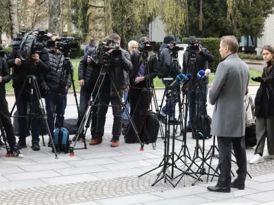 Predsednik vlade Robert Golob30.3.2026 - Predsednica republike Nata&scaron;a Pirc Musar bo v uradu predsednice (Erjavčeva 17) na neformalne pogovore sprejela predsednico in predsednike strankFoto: Luka Cjuha