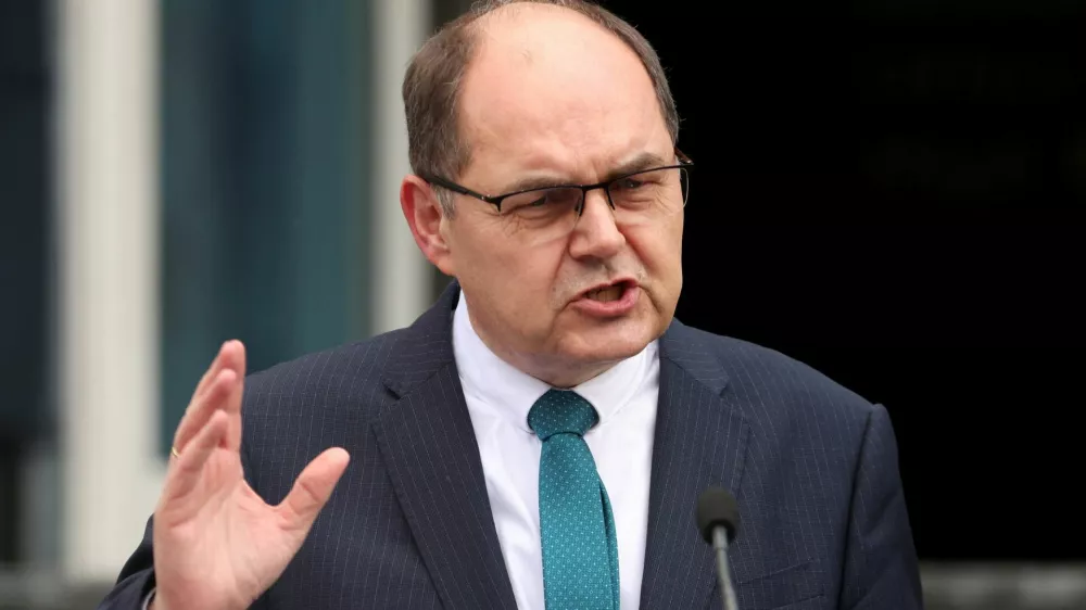 FILE PHOTO: Christian Schmidt, the High Representative for Bosnia and Herzegovina speaks during a news conference in Sarajevo speaks during a news conference in Sarajevo, Bosnia and Herzegovina March 10, 2022. REUTERS/Dado Ruvic/File Photo