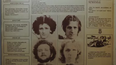 Fotografija iz razvpite plo&scaron;če skupine Buldožer Pljuni istini u oči / Foto: Ovitek