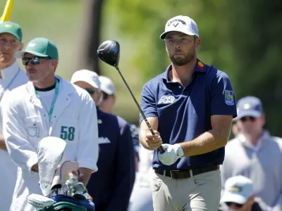 Golf - The Masters - Augusta National Golf Club, Augusta, Georgia, U.S. - April 9, 2026 Sam Burns of the U.S. on the 17th hole during the first round REUTERS/Mike Blake