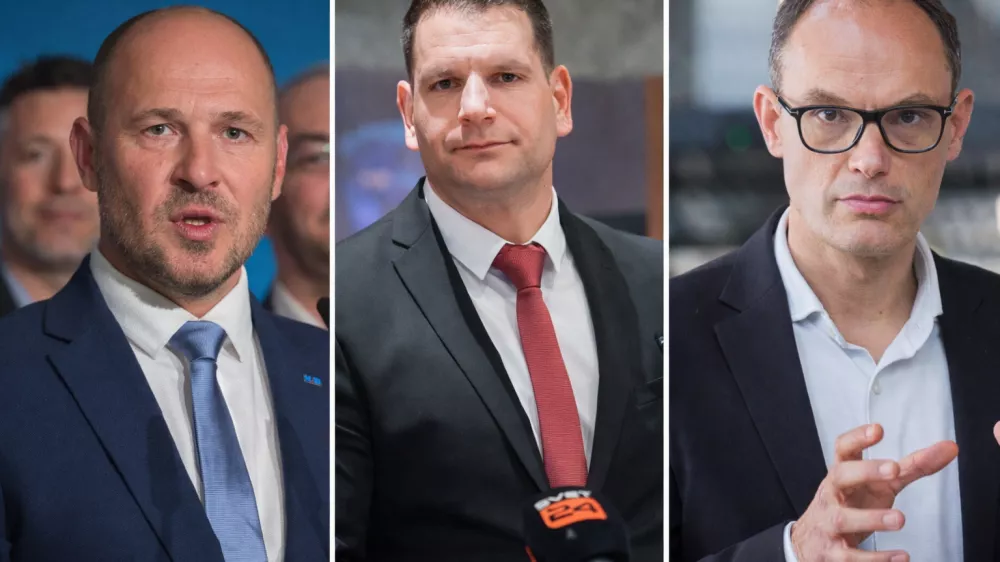 Jernej Vrtovec, Zoran Stevanović in Anže Logar, t.i. tretji steberFotografije združene z AI