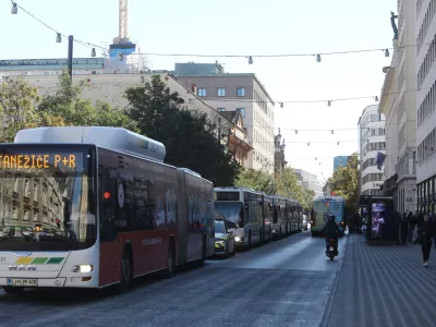 7.10.2025 - Gneča, zastoj, Slovenska cesta, Avtobusi LPPFoto: Luka Cjuha