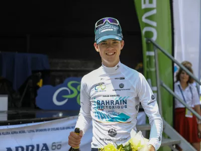 Jakob OMRZEL08.06.2025 - Kolesarska dirka po sloveniji - kolesarstvo - cilj Novo MestoFoto: Luka Cjuha