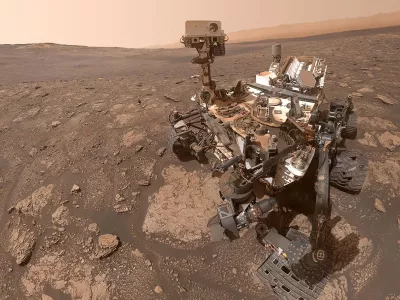 NASA?s Curiosity Mars rover took this selfie at a location nicknamed ?Mary Anning? after a 19th-century English palaeontologist in this image released by the U.S. space agency on Nov 12, 2020. Curiosity snagged three samples of drilled rock at this site on its way out of the Glen Torridon region, which scientists believe preserves an ancient habitable environment. NASA/JPL-Caltech/MSSS/Handout via REUTERS  THIS IMAGE HAS BEEN SUPPLIED BY A THIRD PARTY.