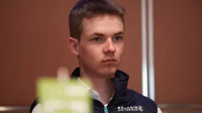 - Jakob Omrzel (Bahranin Victorious), kolesar,- 14.04.2026. - Tiskovna konferenca s predstavitvijo Dirke po Sloveniji 2026.//FOTO: Bojan Velikonja