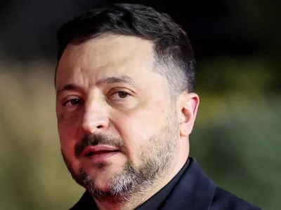 Ukraine's President Volodymyr Zelenskiy arrives to attend an informal European leaders' summit in Ayia Napa, Cyprus April 23, 2026. REUTERS/Yiannis Kourtoglou