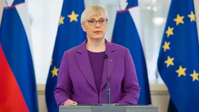 Ljubljana, predsedniska palaca.Predsednica republike Slovenije Natasa Pirc Musar je danes podala izjavo za medije.