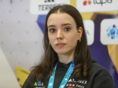 Rosa Rekar2.10.2025 - planinska zveza - &scaron;portno plezanje - tiskovna konferenca po svetovnem prvenstvuFoto: Luka Cjuha