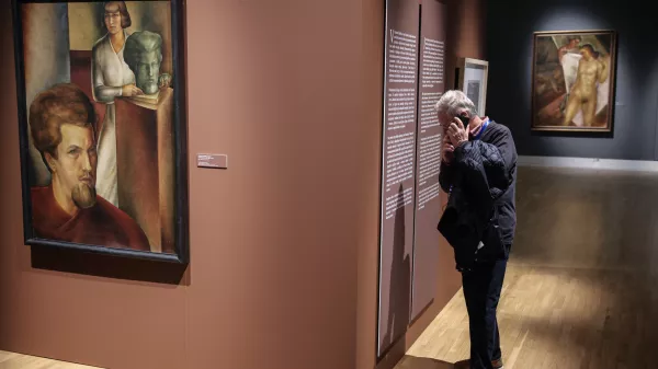 - 14.04.2026 - voden ogled po razstavi Vizionarski mistik Tone Kralj - slikar, kipar//FOTO: Jaka Gasar