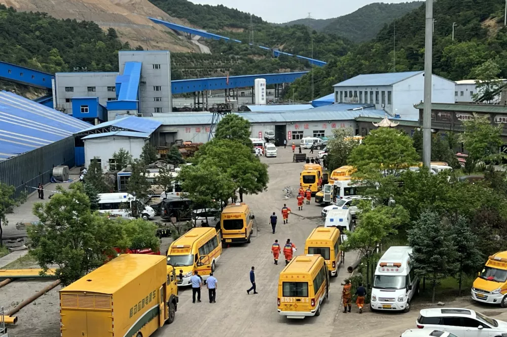 Rescuers work at the site following a gas explosion at Liushenyu coal mine in Qinyuan county, Shanxi province, China May 23, 2026. cnsphoto via REUTERS  ATTENTION EDITORS - THIS IMAGE WAS PROVIDED BY A THIRD PARTY. CHINA OUT. NO COMMERCIAL OR EDITORIAL SALES IN CHINA