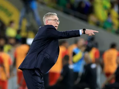 Soccer Football - International Friendly - Brazil v Panama - Estadio Maracana, Rio de Janeiro, Brazil - May 31, 2026 Brazil coach Carlo Ancelotti reacts REUTERS/Pilar Olivares